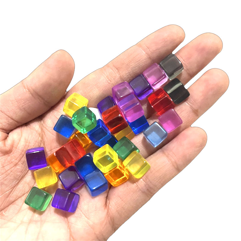 Board Game Loop - 100 pièces/ensemble 8mm Cube clair dés