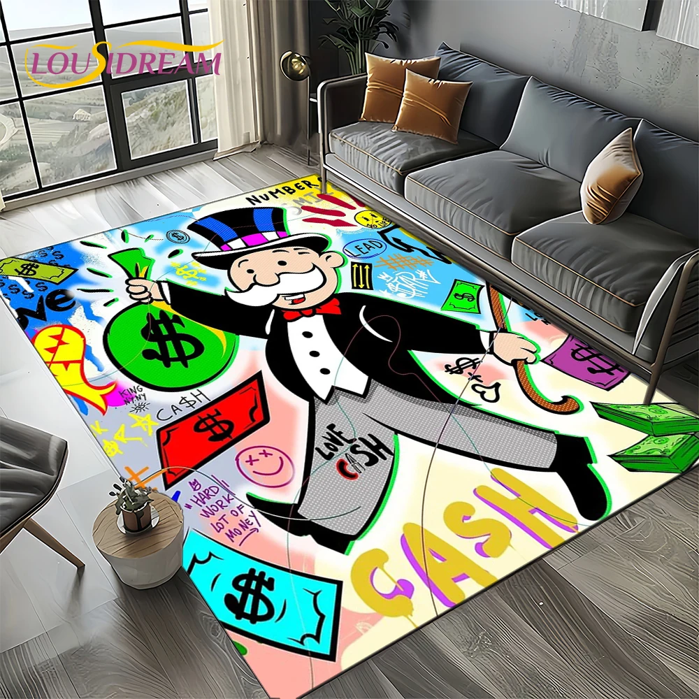 Board Game Hotel - Tapis de sol antidérapant 3D Monopoly