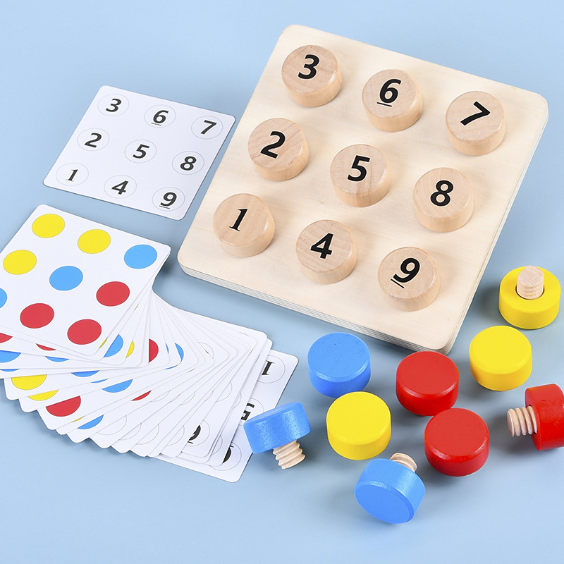 Board Game Simple - Jeu de Table Montessori en bois,