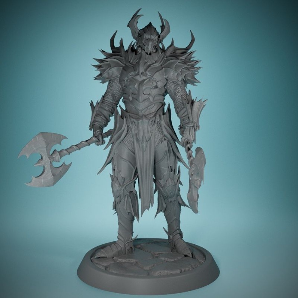 Board Game Print - Figurines de chevalier démon sans ailes,