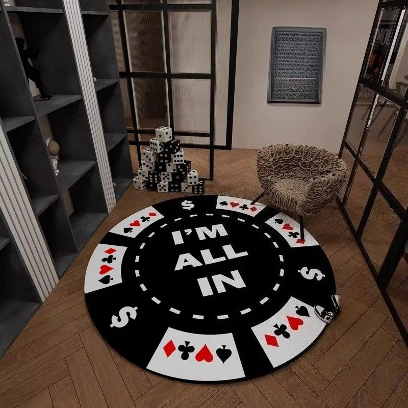 Board Game Hotel - Tapis ronds à motifs de cartes