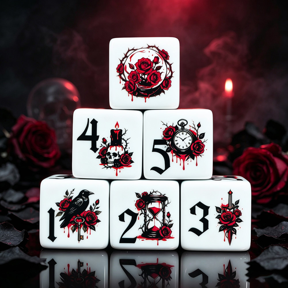 12 dés en acrylique D6 imprimé - Board Game Print avis et prix