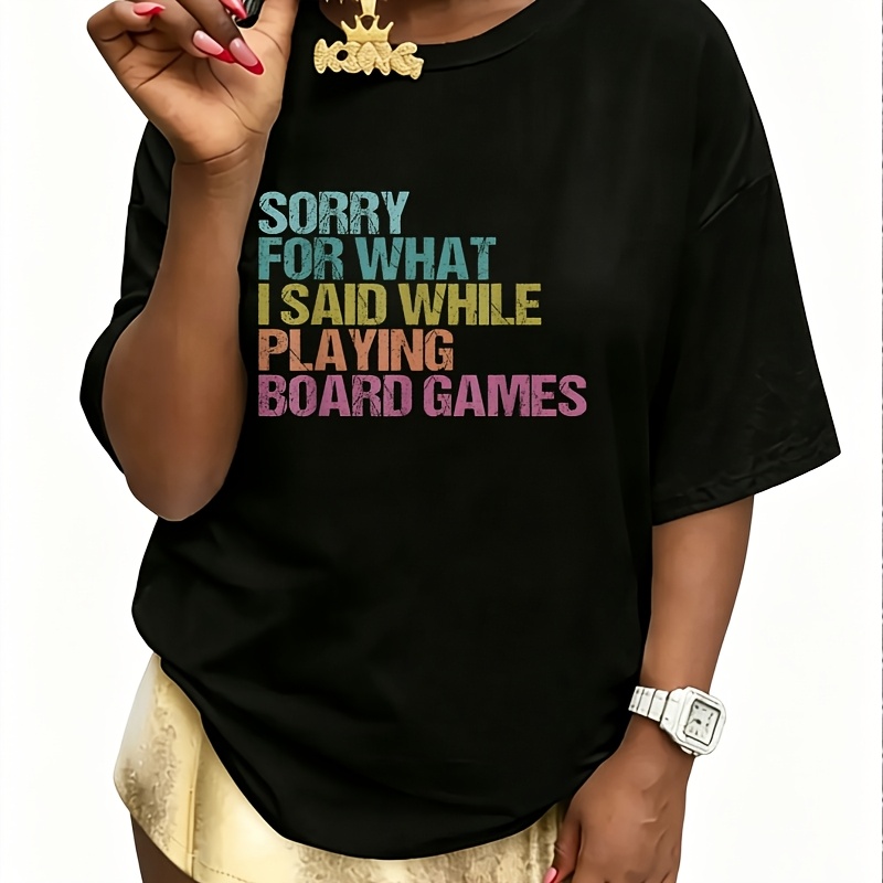 T-shirt 100 % coton pour femme - Board Game Print avis et prix
