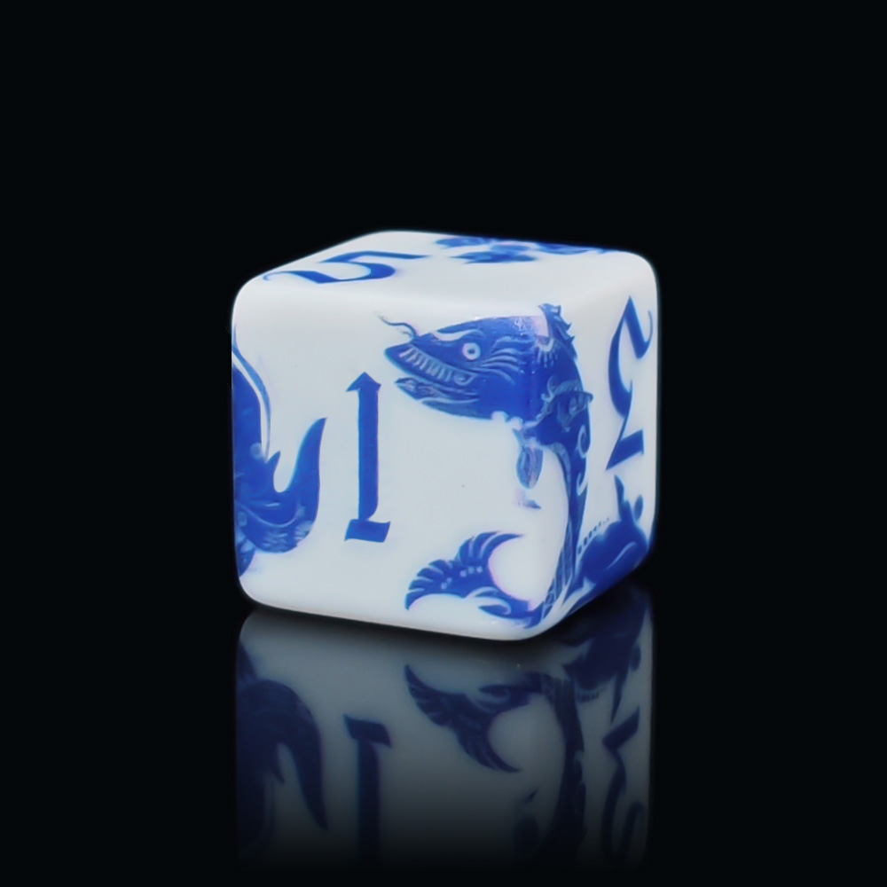 12 dés en porcelaine bleue et  - Board Game Electronic Table avis et prix