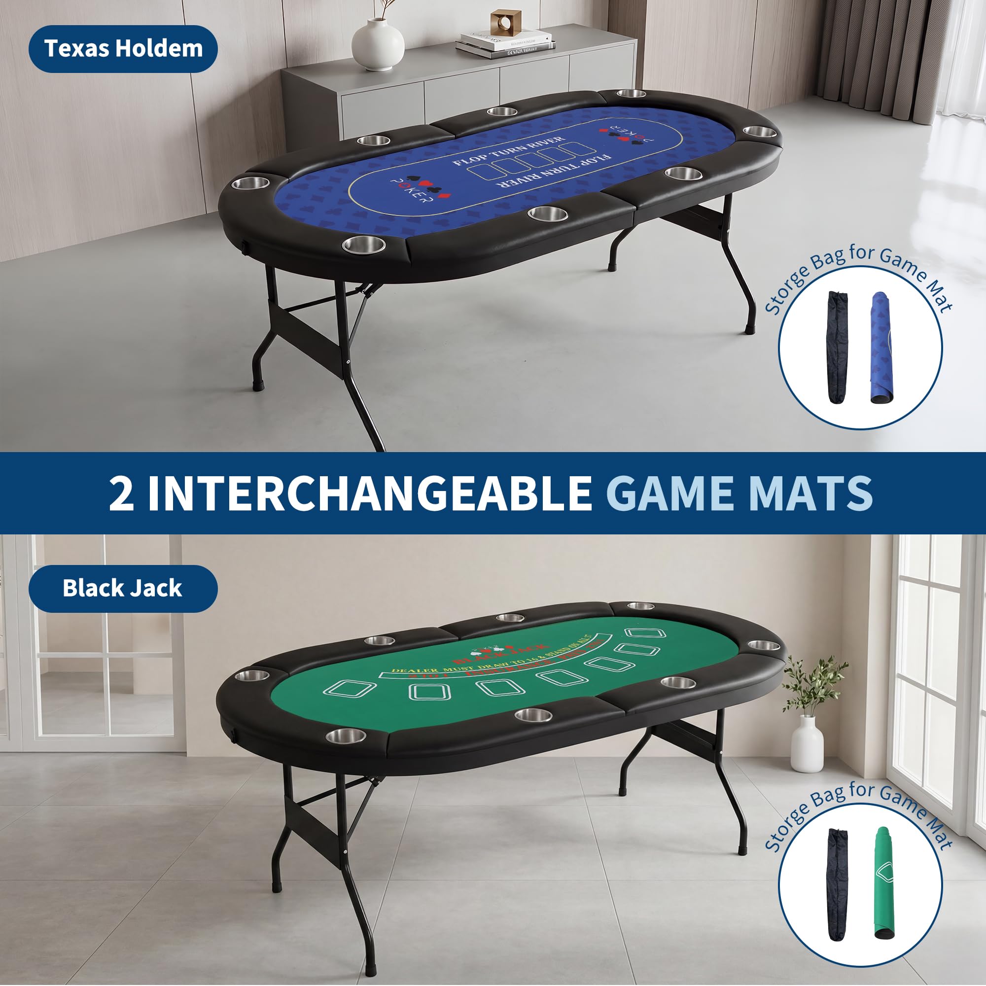 Table de poker pliable pour 8  - Board Game Hotel avis et prix