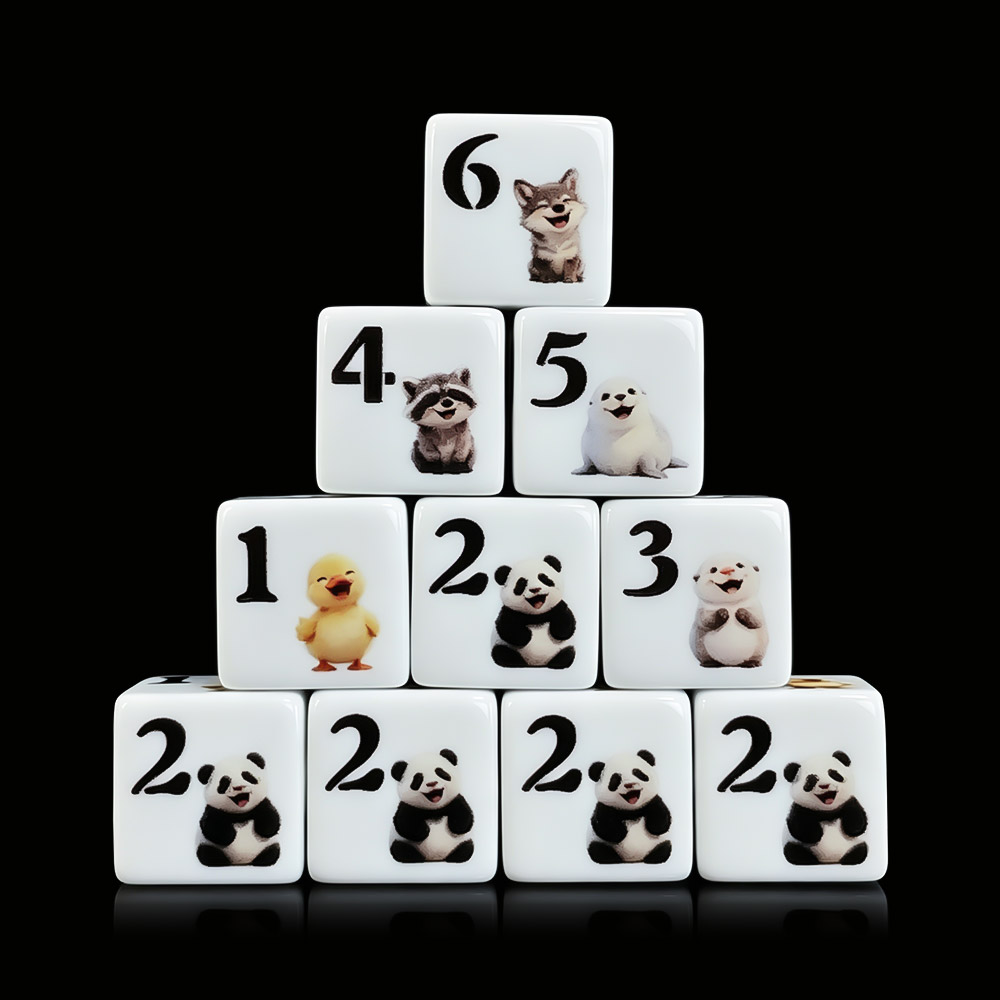 12 dés en acrylique imprimés d - Board Game Print avis et prix