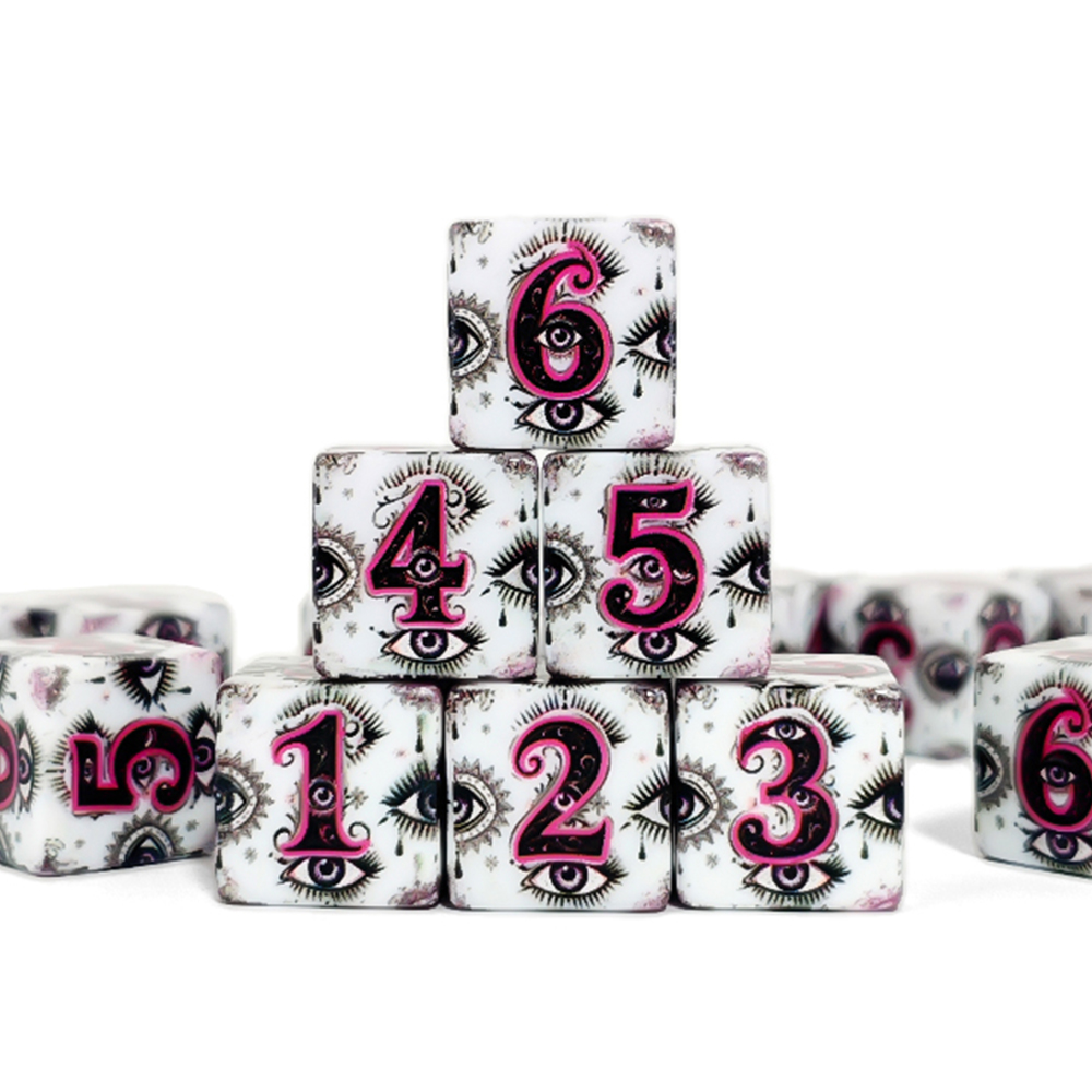 12 dés en acrylique imprimés D - Board Game Print avis et prix