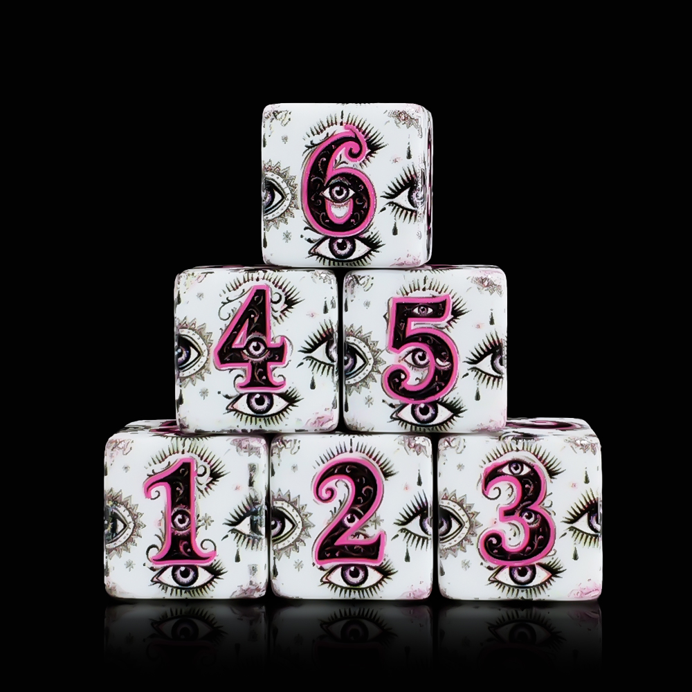 12 dés en acrylique imprimés D - Board Game Print avis et prix
