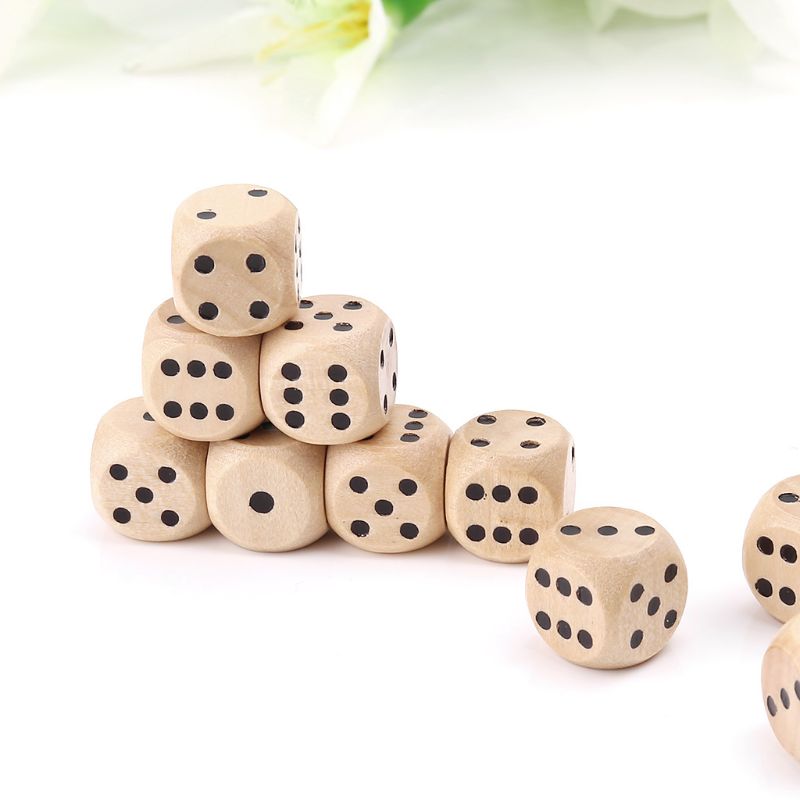 Dés en bois à 6 faces D6, 10 p - Board Game Loop avis et prix