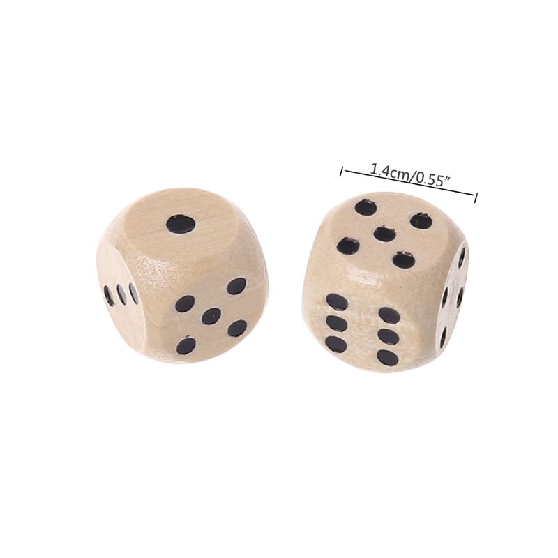 Dés en bois à 6 faces D6, 10 p - Board Game Loop avis et prix